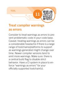 11 – Treat compiler warnings as errors